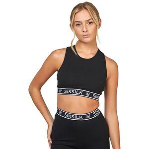 SikSilk Womens/Ladies Essential Tape Sports Bra / Black